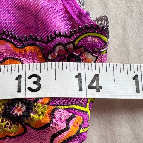 *New* SAVAGE X FENTY Mod Poppy Lace‎ Teddy Size 8/10 Floral Mesh Lingerie - Picture 12 of 13